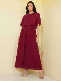 Flared Sleeve Maxi Dress