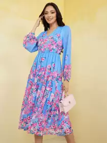 Floral Print Fit & Flare Dress