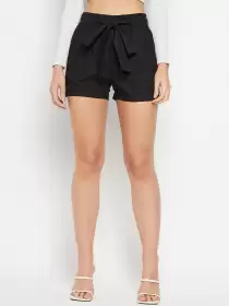 Women Mid Rise Cotton Shorts