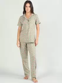 Women Floral Print Night suit