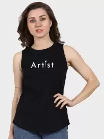 Women Typography Printed Applique T-shirt
