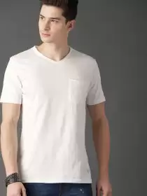 Slub Effect Raw Edge Pure Cotton T-shirt