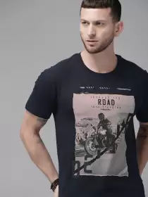 Printed Round Neck Pure Cotton T-shirt