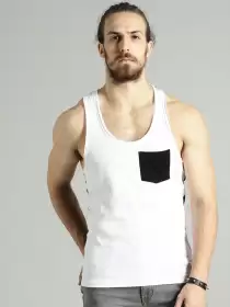 Time Travlr Sleveless Pure Cotton T-shirt