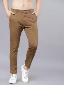 Men Tapered Fit Regular Trousers