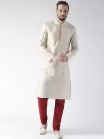 Men Self Design Kurta Set