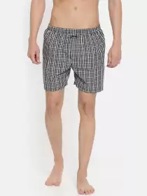 Men Checked Pure Cotton Boxers
