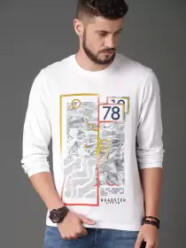 Printed Round Neck Pure Cotton T-shirt