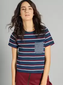 Striped Round Neck T-shirt