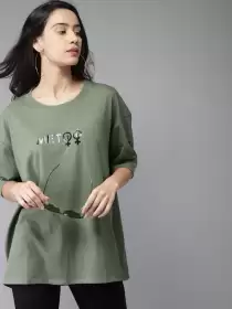 Printed Round Neck Pure Cotton T-shirt