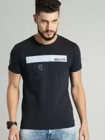 Men Printed Pure Cotton T-shirt