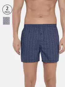 Men Pack of 2 Cotton Boxers