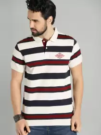 Striped Polo Pure Cotton T-shirt