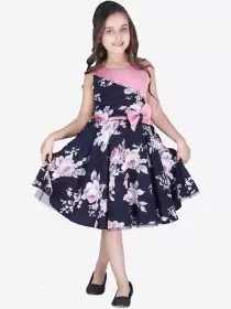 Girls Printed A-Line Dress
