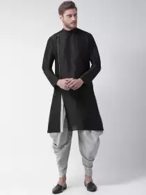 Men Solid Kurta with Patiala - image 2