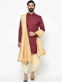 Men Sherwani Dupatta Set