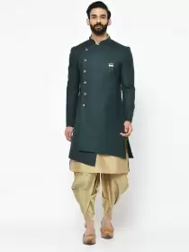 Men Solid Sherwani Set