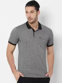 Solid Polo Collar T-shirt