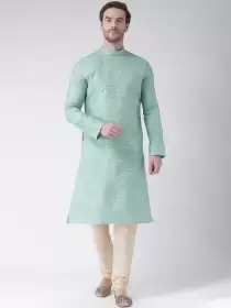 Men Woven Design Kurta