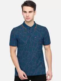 Printed Polo Collar T-shirt