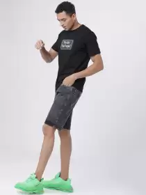 Men Slim Fit Denim Shorts