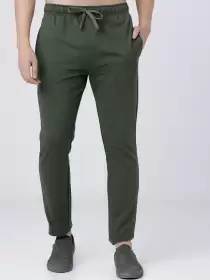 Men Solid Slim-Fit Track Pants