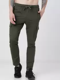 Men Solid Slim-Fit Track Pants