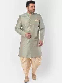 Men Printed Woven Sherwani Set