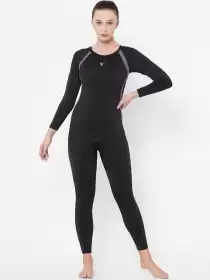 Women Solid Swimwear Bodysuit - image 2