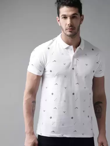 Printed Polo Collar T-shirt - image 2