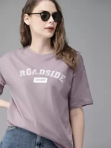 Printed Round Neck Pure Cotton T-shirt - image 2
