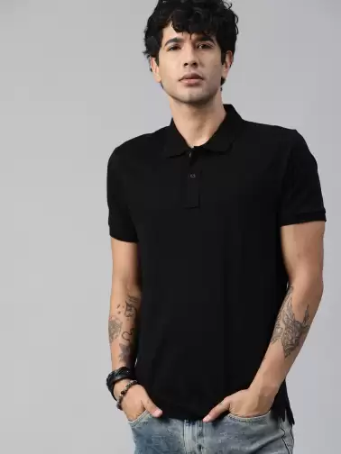 Polo Collar Cotton Pure Cotton T-shirt - image 2