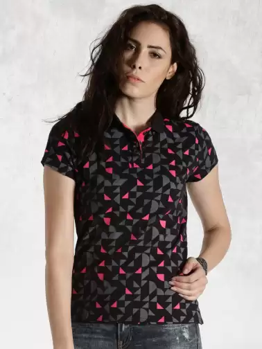 Printed Polo Pure Cotton T-shirt - image 2