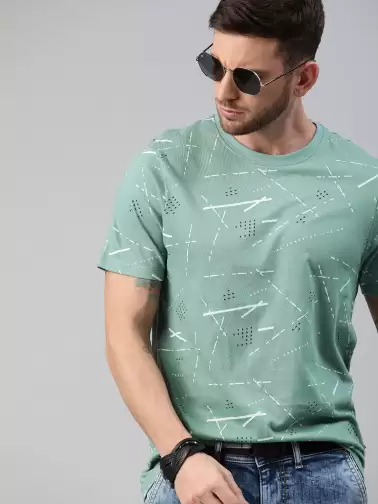 Printed Round Neck Pure Cotton T-shirt - image 2