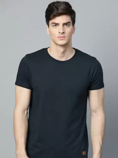 Solid Round Neck T-shirt - image 2