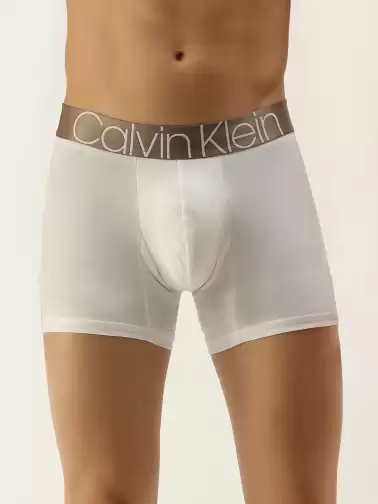 Men Solid Knitted Trunks - image 2