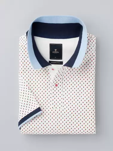 Printed Polo Collar Pure Cotton T-shirt - image 2