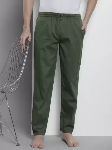 Men Solid Lounge Pants - image 2