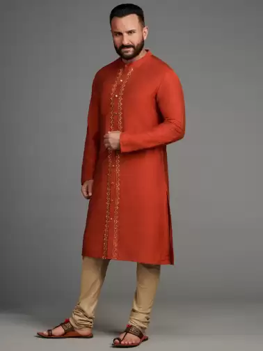 Men Embroidered Kurta - image 2