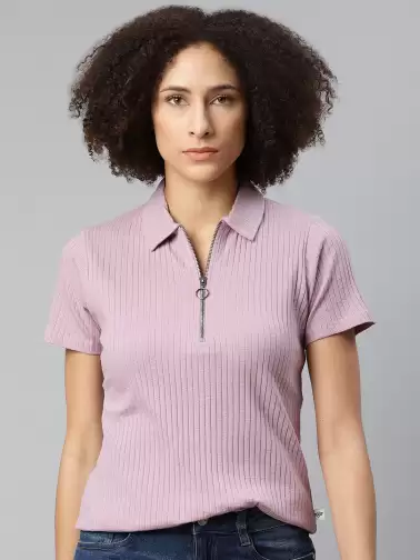 Women Ribbed T-Shirt - image 2