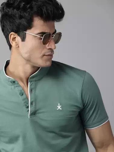 Pure Cotton Solid T-shirt - image 2