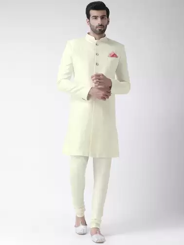 Men Printed Sherwani Set - image 2
