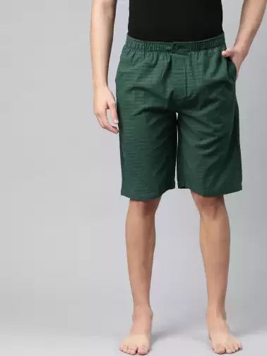 Men Checked Lounge Shorts - image 2