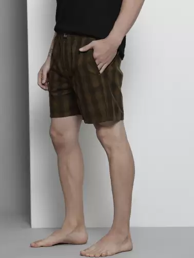 Men Checked Lounge Shorts - image 2