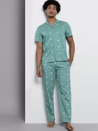 Men Pure Cotton Night Suit - image 2