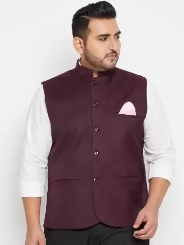 Men Plus Size Nehru Jacket - image 2