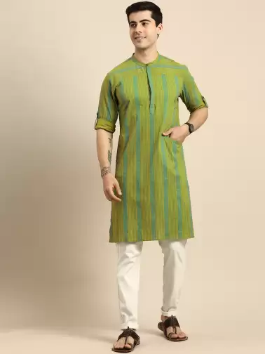 Men Striped Kurta - image 2