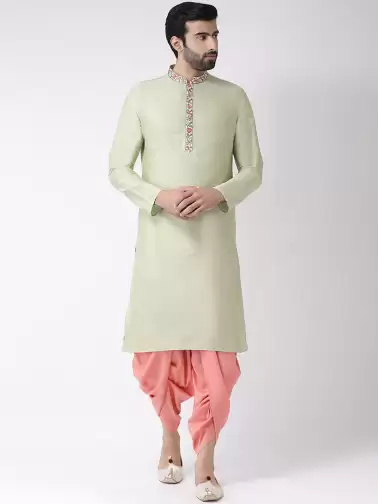 Men Kurta with Dhoti Pants - image 2