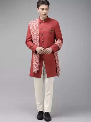 Men Self Design Ethnic Suit - image 2