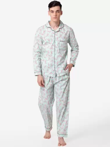 Men Printed Night suit - image 2
